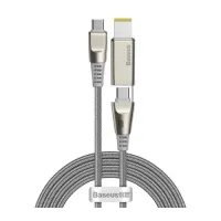 

                                    Baseus Flash Series Square Head Type-C to C + DC 100W Fast Charging Data Cable (Grey)